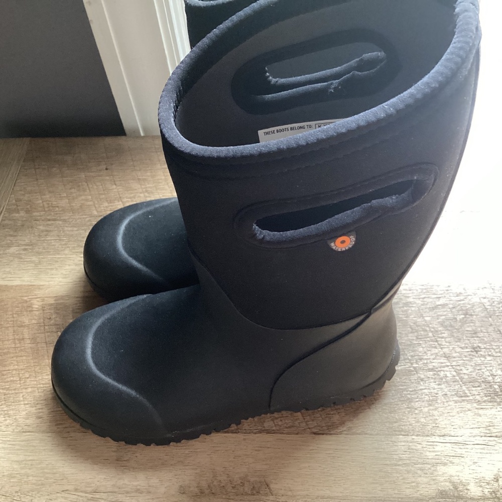 YORK SOLID BOGS waterproof LITTLE Kids' Insulated Rain Boots US 2 EU 33 BLACK - Picture 8 of 10